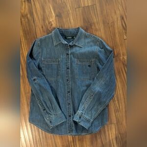 Lauren By Ralph Lauren Denim Shirt Size Large